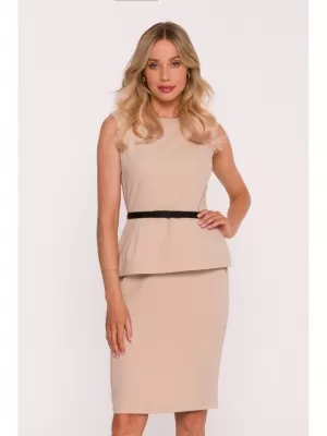 Dámské šaty STYLOVE S427 BEIGE