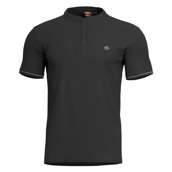  Pánské triko PENTAGON LEVANTES HENLEY T-SHIRT STRIPES K09025 BLACK 