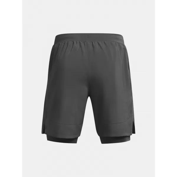  Pánské kraťasy UNDER ARMOUR UA LAUNCH 7'' 2-IN-1 SHORTS 1382641-025 ŠEDÁ 