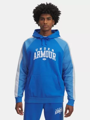 Pánská mikina UNDER ARMOUR RIVAL FLC CB HOOD MODRÁ
