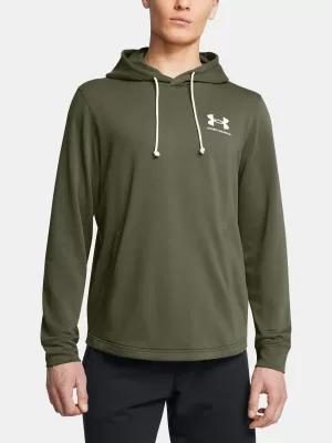 Pánská mikina UNDER ARMOUR UA RIVAL TERRY LC HD 1370401-390 ZELENÁ