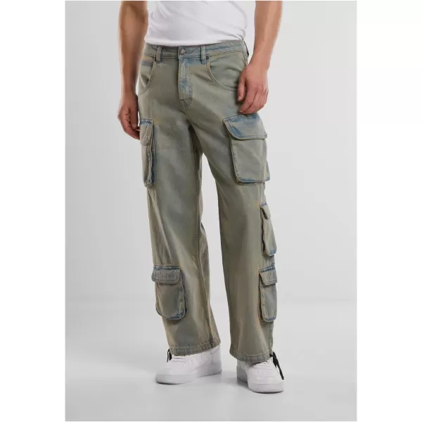  Pánské kalhoty URBAN CLASSICS TB7322 NEW LIGHT BLUE DIRTY WASHED 