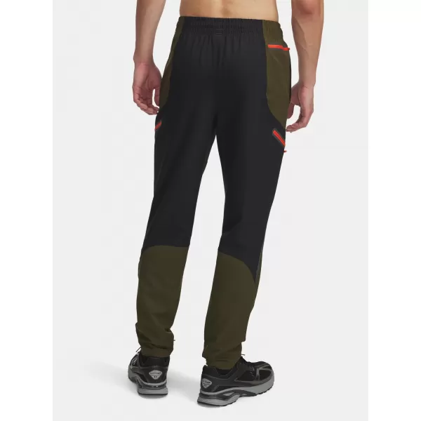 Pánské sportovní kalhoty UNDER ARMOUR UA UNSTOPPABLE CARGO PANT 1390256-308 ZELENÁ 