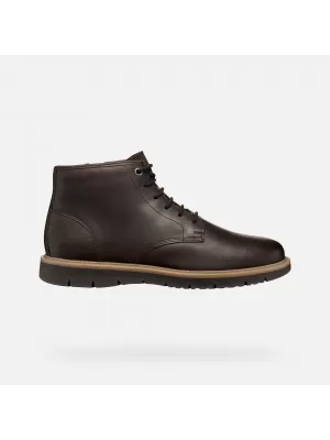 Pánské boty GEOX POVE G011452 TMAVĚ HNĚDÁ