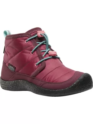 Dětské zimní boty KEEN HOWSER II CHUKKA WP BEAUJOLAIS/POOL BLUE