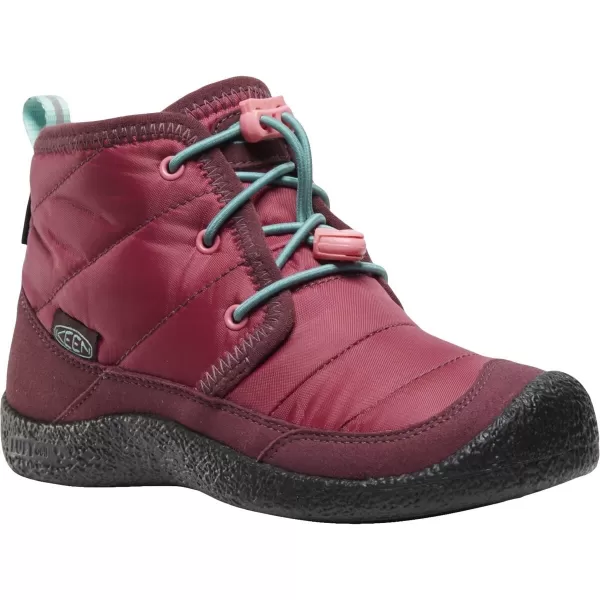 Dětské zimní boty KEEN HOWSER II CHUKKA WP BEAUJOLAIS/POOL BLUE 