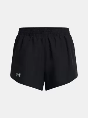 Dámské kraťasy UNDER ARMOUR UA FLY BY 3'' SHORTS 1382438-001 ČERNÁ