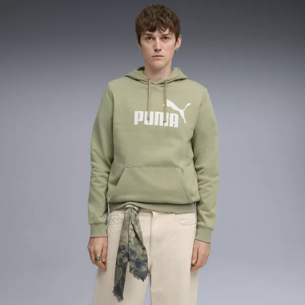  Pánská mikina PUMA ESS NO  1 LOGO HOODIE FL (S) 68257182 LUX ARMY 