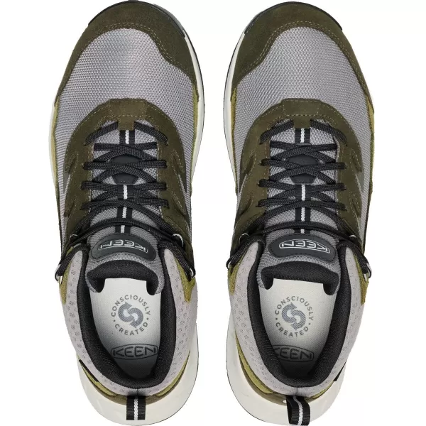  Pánské turistické boty KEEN HIGHTRAIL MID WP STEEL GREY/FOREST NIGHT 