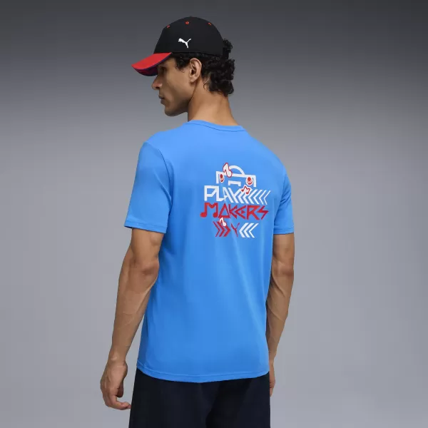  Pánské triko PUMA NEYMAR JR PLAYMAKER TEE 66032110 PUMA TEAM ROYAL/PUMA RED 