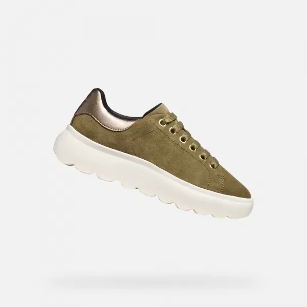  Dámské tenisky GEOX SPHERICA EC4.1 G009311 KHAKI 