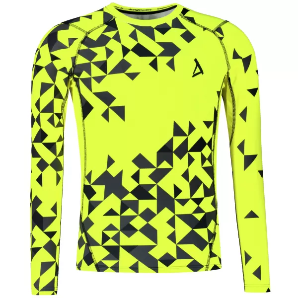  Pánské funkční kompresní triko premium ALTISPORT VOJ/ALM108TR03 NEON ŽLUTÁ 
