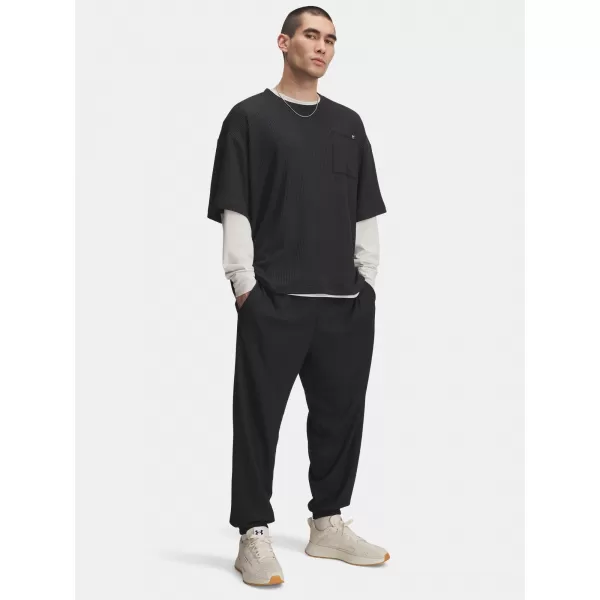  Pánské tepláky UNDER ARMOUR UA RIVAL WAFFLE JOGGER 1385932-001 ČERNÁ 