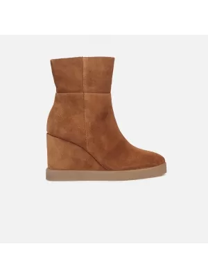 Dámské kotníkové boty GEOX ELIDEA WEDGE HNĚDÁ