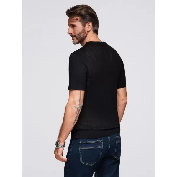  Pánské polo triko OMBRE OM-POSS-0158 BLACK 