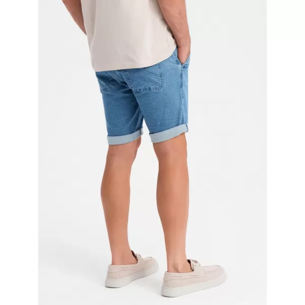  Pánské kraťasy OMBRE OM-SRDS-0161 LIGHT BLUE 