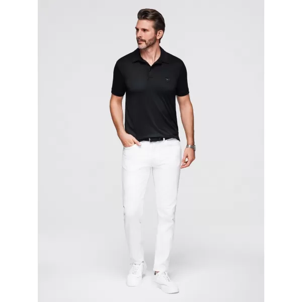  Pánské triko s límečkem OMBRE OM-POSS-0150 BLACK 