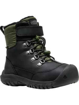Dětské zimní boty KEEN KANIBOU WP BLACK/BRONZE GREEN