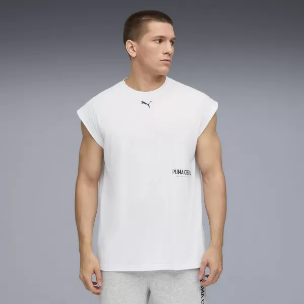  Pánské triko PUMA M GRAPHIC CUTOFF TANK 52762002 PUMA WHITE 