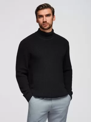 Pánský svetr OMBRE OM-SWTN-0162 BLACK