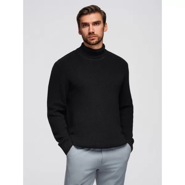  Pánský svetr OMBRE OM-SWTN-0162 BLACK 