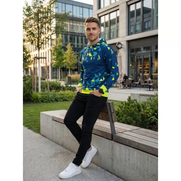  Pánská funkční mikina premium ALTISPORT VOJ/ALM108MI01 NAVY-NEON ŽLUTÁ 