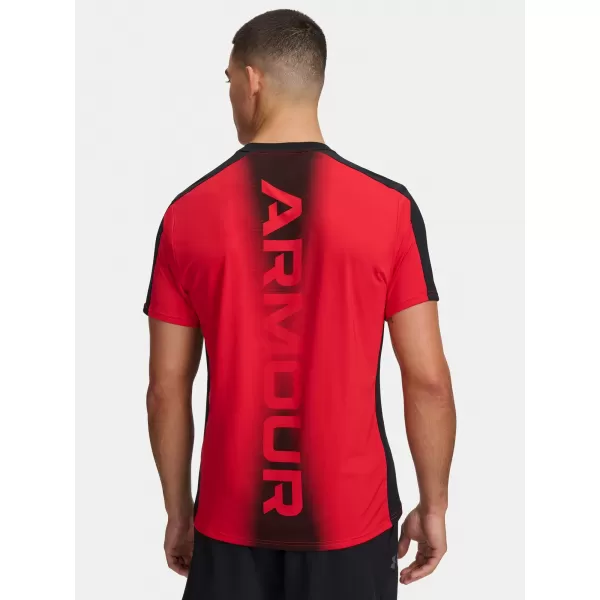  Pánské triko UNDER ARMOUR UA HG WORDMARK SS 6007758-600 ČERVENÁ 