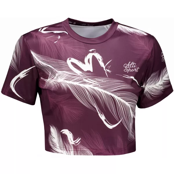  Dámský crop top premium ALTISPORT VOJ/ALW001TR07 FIALOVÁ 