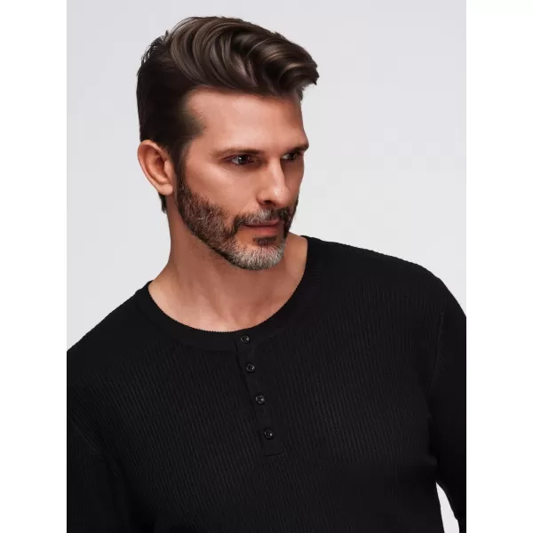  Pánský svetr OMBRE OM-SWSW-0182 BLACK 