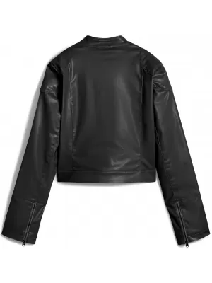 Dámské bunda PUMA FUTURE PUMA ARCHIVE PLEATHER RACER JACKET 63217001 PUMA BLACK