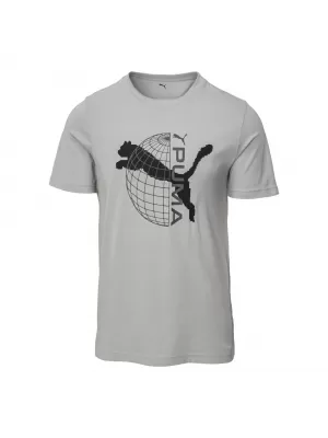 Pánské triko PUMATECH GRAPHIC TEE 63219263 GRAY ECHO