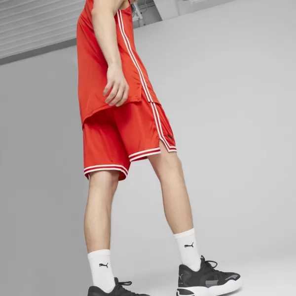  Pánské kraťasy PUMA HOOPS TEAM GAME SHORT 67662904 PUMA RED 