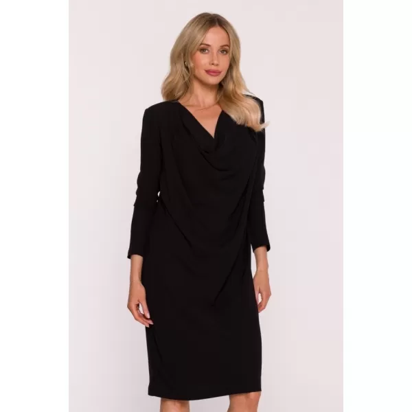  Dámské šaty STYLOVE S428 BLACK 