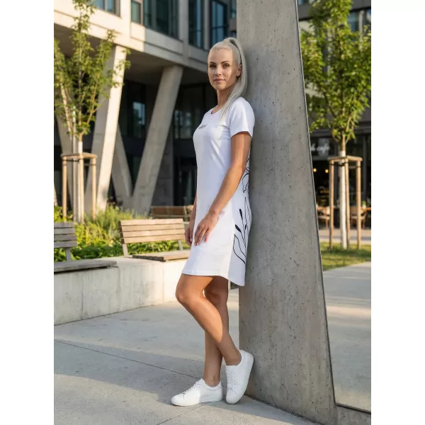  Dámské prodloužené triko/šaty premium ALTISPORT VOJ/ALW075SAT02 WHITE 