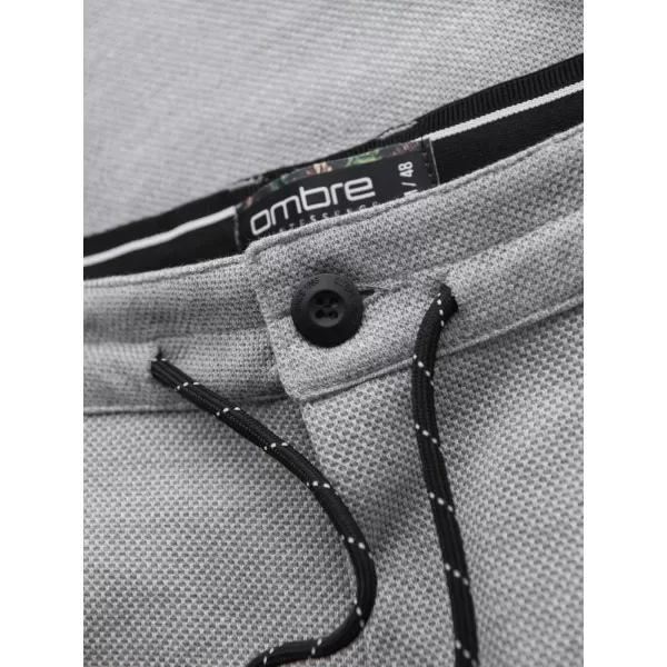  Pánské kalhoty OMBRE OM-PACP-0116 NEW LIGHT GREY 