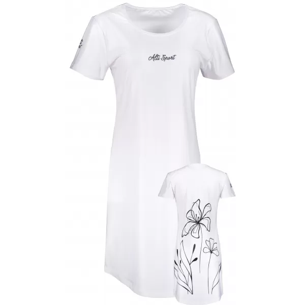  Dámské prodloužené triko/šaty premium ALTISPORT VOJ/ALW075SAT02 WHITE 