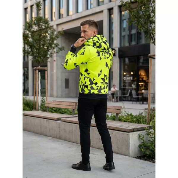  Pánská funkční mikina premium ALTISPORT VOJ/ALM108MI01 NEON ŽLUTÁ 
