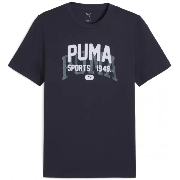  Pánské triko PUMA GRAPHIC VARSITY TEE 68803516 NEW NAVY 