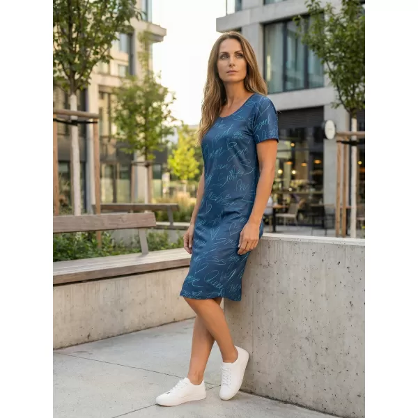  Dámské prodloužené triko/šaty premium ALTISPORT VOJ/ALW084SAT02 MODRÁ 