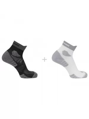 Ponožky SALOMON AERO ANKLE 2-PACK WHITE/BLACK