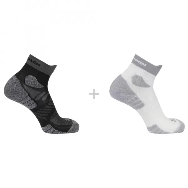  Ponožky SALOMON AERO ANKLE 2-PACK WHITE/BLACK 