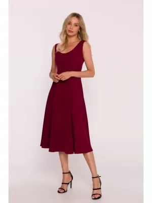 Dámské šaty STYLOVE S424 MAROON