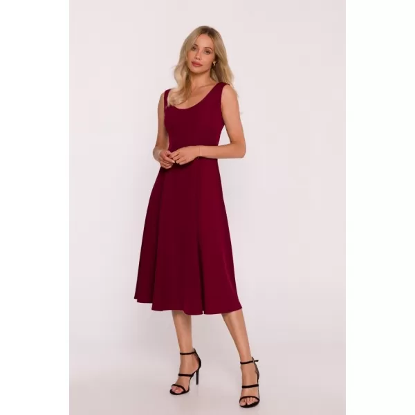  Dámské šaty STYLOVE S424 MAROON 