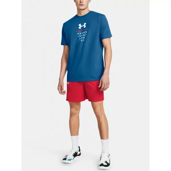  Pánské kraťasy UNDER ARMOUR UA BASELINE SHORT 1383389-600 ČERVENÁ 