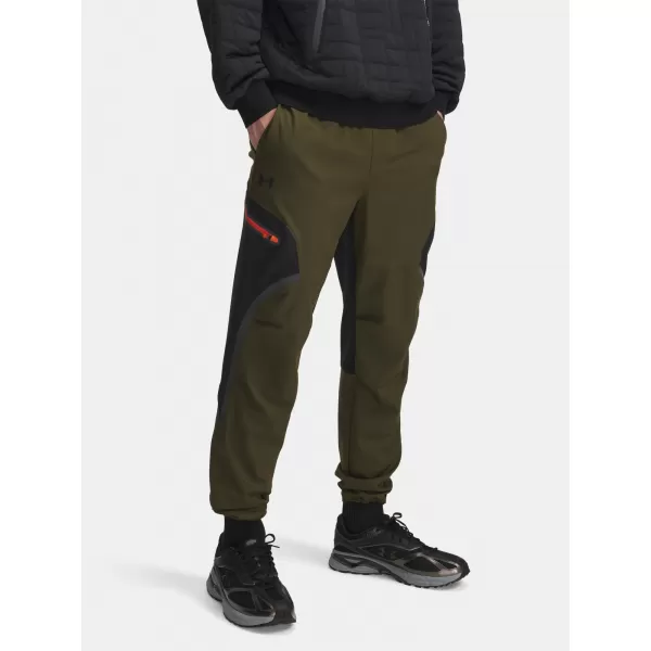  Pánské sportovní kalhoty UNDER ARMOUR UA UNSTOPPABLE CARGO PANT 1390256-308 ZELENÁ 