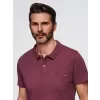 Pánské triko s límečkem OMBRE OM-POWS-0142 MAROON