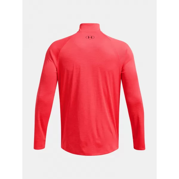  Pánské triko UNDER ARMOUR UA TECH TEXTURED 1/2 ZIP červená 