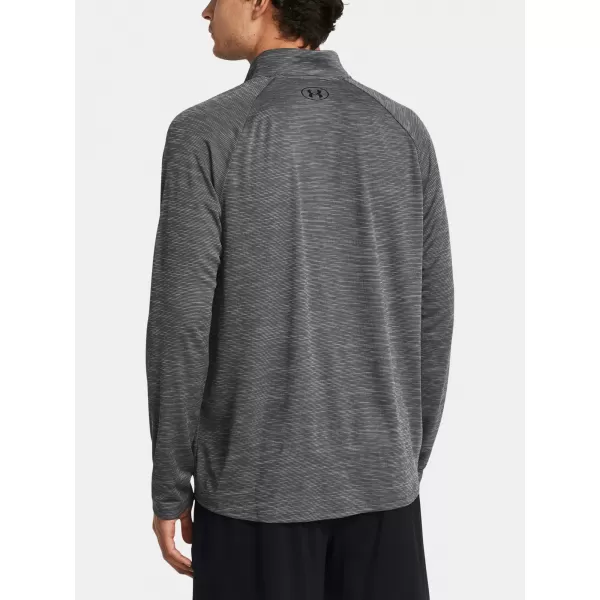  Pánské triko UNDER ARMOUR UA TECH TEXTURED 1/2 ZIP 1382797-025 ŠEDÁ 