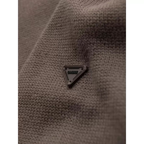  Pánský svetr OMBRE OM-SWTN-0163 GRAY-BROWN 