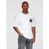 Pánské triko OMBRE OM-TSCT-0290 OFF WHITE